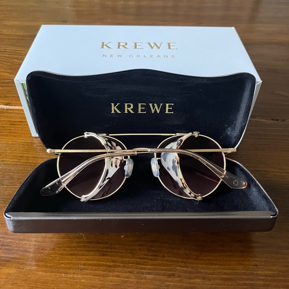 KREWE TCHOUP BLINKER 24K + Matte Oyster - Double Metal Bridge - Sold Out - Picture 4 of 10